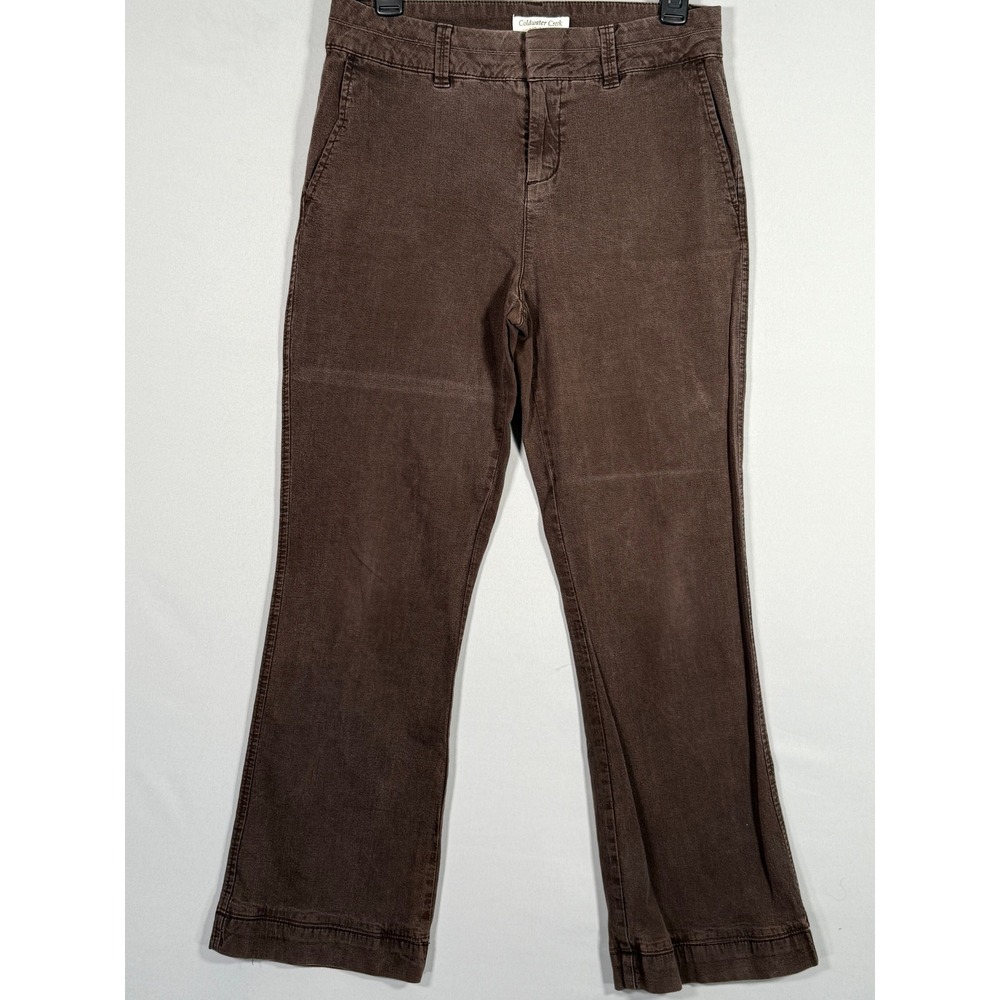 Coldwater Creek Natural Fit Brown‎ Bootcut Cotton Blend Women's Pants
